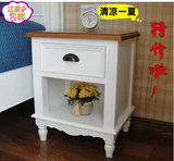 韩式白色地中海小床头柜现代简约实木储物柜柜子简易床头柜收纳柜