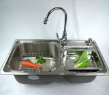 水槽 不锈钢水槽 双槽 套餐 特价 厚 厨盆水槽 洗菜盆华尔顿水槽