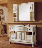 欧式橡木浴室柜洗脸台盆柜卫生间洗手池组合简约现代式实木落地柜