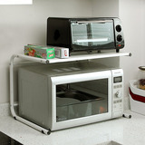 欧式铁艺微波炉架子厨房置物架单层架放烤箱架桌面台上收纳架1层2