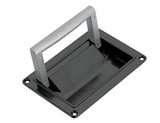海坦 PL003-1黑色拉手 方盒把手 可折叠 工业箱电柜箱开关柜拉手