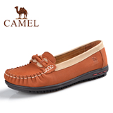 camel骆驼正品女鞋低帮休闲平跟单鞋夏季新款真皮套脚鞋透气鞋女