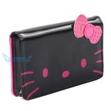 香港正品Hello Kitty 珠光布料公仔头型电话袋连卡套 手拿包钱包