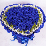 全国同城送花99朵蓝色妖姬玫瑰花束鲜花速递上海北京合肥广州南京