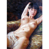 高档手绘欧式家居油画卧室裸体人体挂画人物肖像婚纱照片油画定制