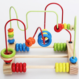 宝宝手眼协调训练男孩女孩0-1-2-3岁婴幼儿童益智力绕珠玩具木制