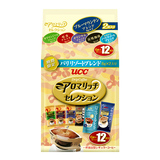 日本进口ucc高级挂耳咖啡粉现磨纯黑咖啡无糖 6口味12片装