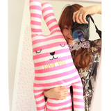 特！2012桃粉条纹梨花兔镜面LOVEYOU设计 毛绒玩具公仔 靠垫/抱枕