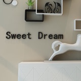 创意水晶亚克力立体3D墙贴装饰贴客厅家居饰品壁贴创意字母墙贴