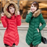 2015新冬季装韩版潮大衣女中长款羊毛呢羽绒棉服大码特价女装外套