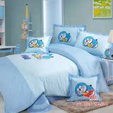 纯棉儿童床上用品 男孩卡通床品 机器猫全棉被套枕套床单小孩分床