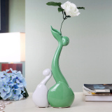 个性豆芽陶瓷花瓶摆件创意家居装饰品卧室客厅电视柜酒柜新房摆设