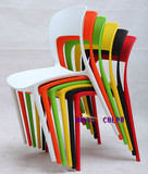 宜家椅 时尚休闲简约白色餐椅欧式塑料椅设计师椅子创意户外椅