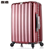 MEM旅行箱窄框万向轮行李箱男女铝框拉杆箱包登机箱子镜面海关锁