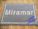 浅灰色地毯地垫英文字母地毯定制定做店铺logo地毯门垫环保防滑垫