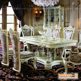 特价定做 欧式美式家具 大理石长方形餐桌椅 实木餐厅高档饭桌6人