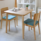 北欧水曲柳实木餐桌现代简约日式小户型正方形简易家用餐桌椅组合