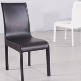 简约餐椅 现代皮椅子 休闲椅靠背椅 时尚黑白色特价餐厅椅子批发
