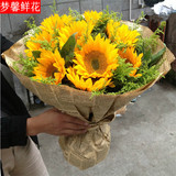 9朵向日葵鲜花送女友礼物重庆成都同城鲜花速递合肥杭州花店送花