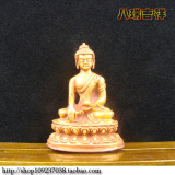 密宗佛像、尼泊尔纯手工制作紫铜鎏金释迦牟尼佛像