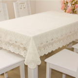 桌布 台布 餐桌布 多用盖布 冰箱盖布床头罩茶几布桌垫桌套 白色