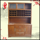 新中式酒柜 中式古典家具 中式仿古家具 老榆木家具 实木定制家具