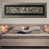 卧室床头装饰画横 现代简欧玛雅画木雕立体抽象画 客厅高档画挂画