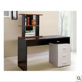 简约现代电脑桌台式桌/双人电脑桌书柜书桌组合/一体机电脑桌特价
