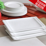 欧式盘子 陶瓷餐盘牛排盘碟子创意鱼盘西餐具 高级酒店纯白色菜盘