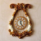 复古欧式美式客厅艺术大挂钟静音扫秒机芯时钟表卧室个性异形挂表