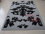 红鹤地毯 灰黑色中式地毯 床边地毯 茶几地毯1.4*2米 可定做