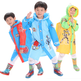 加厚儿童雨衣韩国男童小孩雨披铠甲勇士男孩女孩女童带书包位学生
