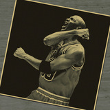 乔丹Michael Jordan 篮球明星 NBA 复古牛皮纸海报 贴画 装饰画芯