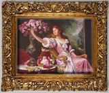 佳艺特纯手绘古典人物油画世界名画欧洲贵妇人高档油画装饰画