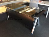 厂家直销 简约现代时尚钢化玻璃 办公桌 电脑桌 老板桌F-10