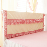 多尺寸布艺床头罩 靠背罩 韩式全棉床头盖布防尘罩 公主床头套1.8