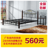 包邮欧式家具铁艺床公主床1.5/1.8双人床铁床深色1.2米单人床