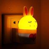 节能 创意 正品 兔子小夜灯 LED小夜灯 光控 插电 多色 宝宝 包邮
