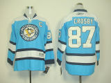 NHL儿童冰球服童装Pittsburgh Penguins企鹅队87号crosby浅蓝冬季