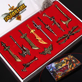 英雄联盟11pcs游戏武器套装男孩玩具金属刀剑兵器 外贸爆款 包邮