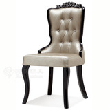 新古典椅子 欧式餐椅 洽谈桌椅组合售楼部皮艺酒店休闲椅韩式家具