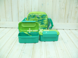 包邮 特百惠能量餐盒绿色 便携饭盒 便携餐具 保鲜饭盒 折叠饭盒