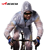 ACACIA自行车服 男女长袖骑行雨衣套装 防水透气透明自行车雨衣