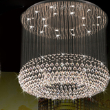 吊线水晶灯餐厅客厅水晶吊灯吸顶灯圆形水晶灯直径1米1.2米8060cm