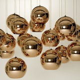 促销玻璃圆球吊灯创意餐厅咖啡厅酒吧台过道灯太空电镀球餐厅吊灯