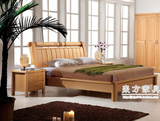 促销 德国 进口 榉木套房家具 1.8米双人榉木实木大床 620非贴皮