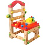木制儿童工具椅鲁班椅拆装椅百变螺母组合拆装玩具宝宝益智玩具