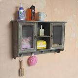 欧式乡村全实木壁柜 做旧小型置物柜 挂墙柜 挂钩 田园壁架 特价