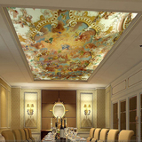 大型壁画无缝 天花板壁画 酒店KTV现代欧式吊顶油画墙纸壁纸风格