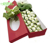 妇女节北京鲜花速递33朵白玫瑰花手捧花热卖礼物同城批发送花上门